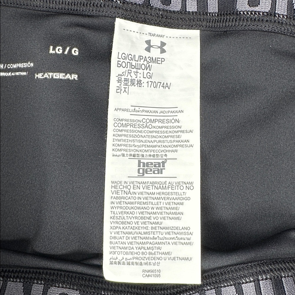 Under Armour Compression Heatgear Women’s Leggings Sz L Black and Blue - Picture 5 of 7